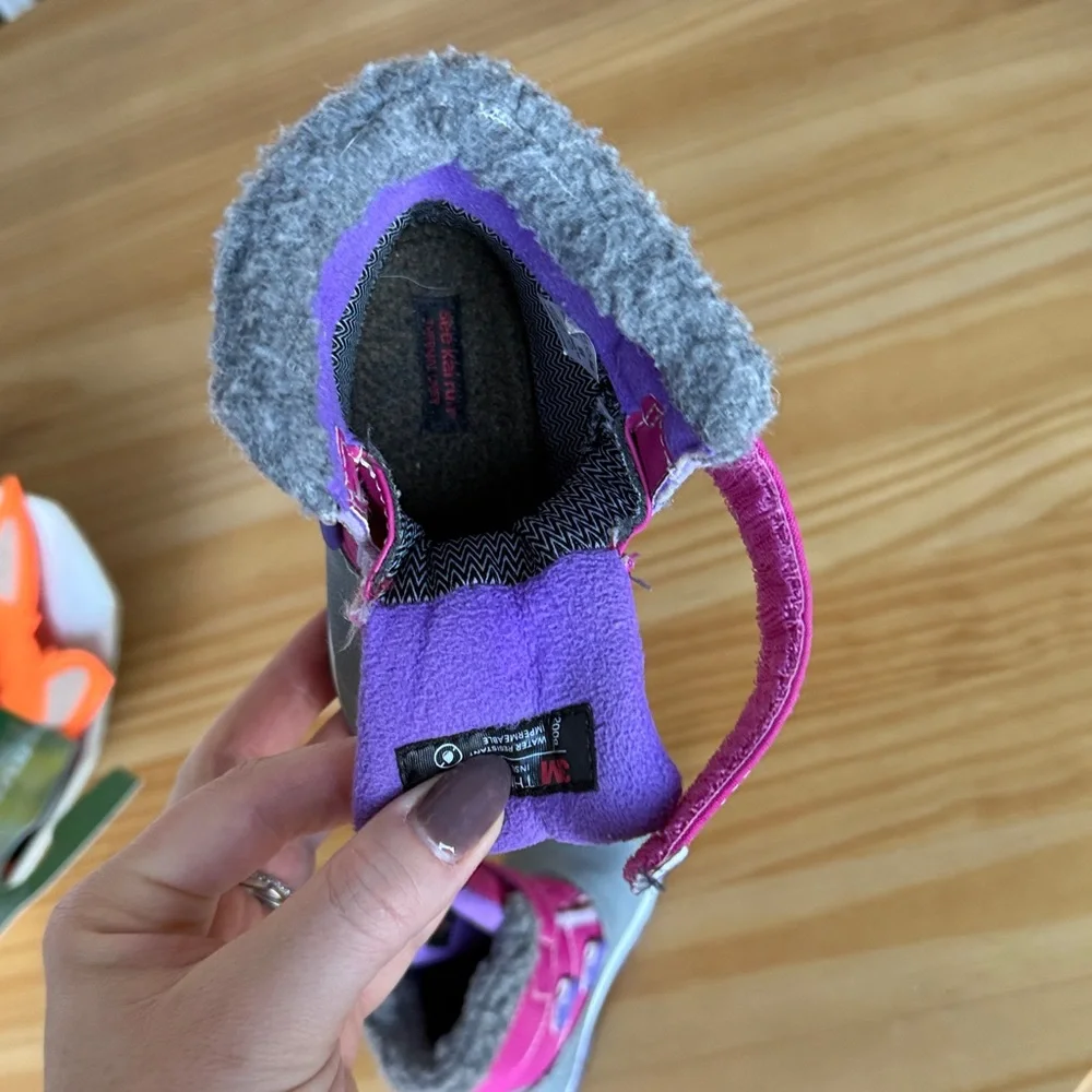 See Kai Run Pink & Purple Waterproof Snow Boots Size Toddler 6‎